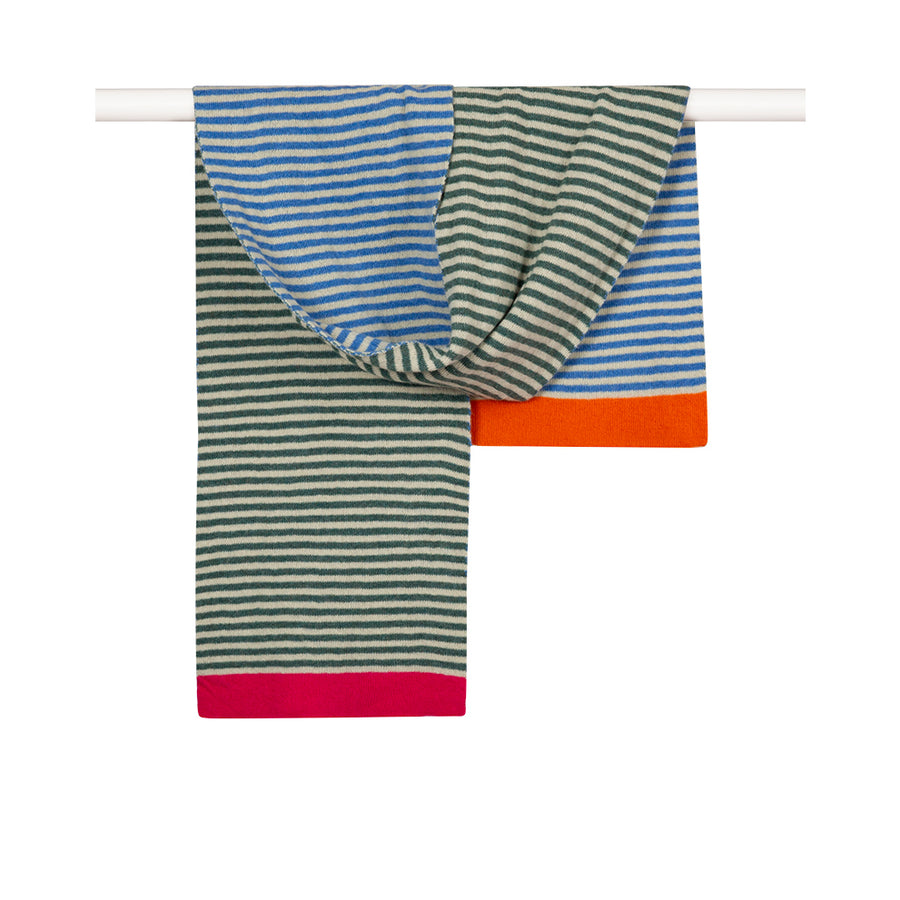 Taboo Striped Scarf in Happy Camper Colourway